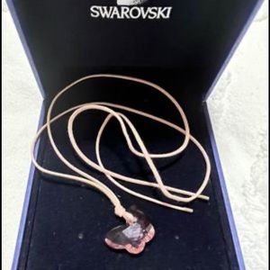 Pink Swarovski Butterfly Necklace